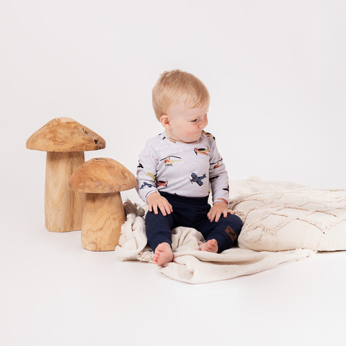 219016 Pantaloni da bambino Willy Nicol - cotone, blu navy a righe