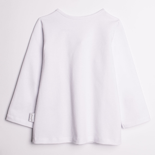 Blusa bambina Nicol 220139 cotone manica lunga elegante bianca