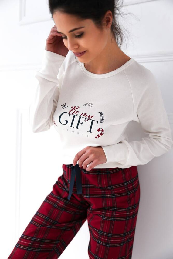 Pigiama da donna Maribel Interlock Sensis - crema