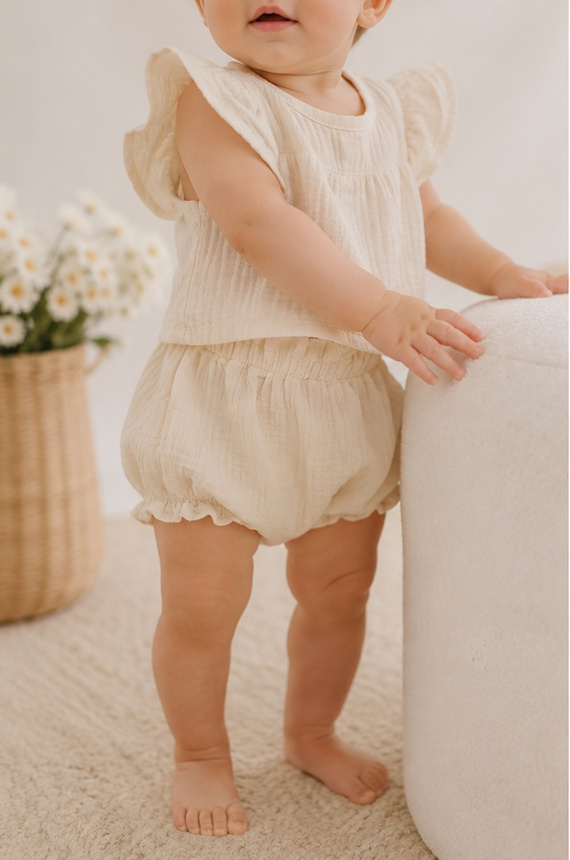 Mamatti BY50003 bloomers in mussola per neonato leggeri estivi cotone