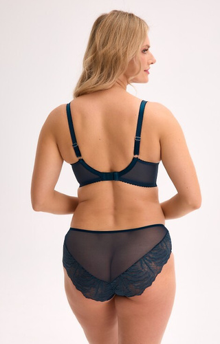 BS 1228 Reggiseno Isla Semi-Soft - semitrasparente, in pizzo, elegante blu Gaia