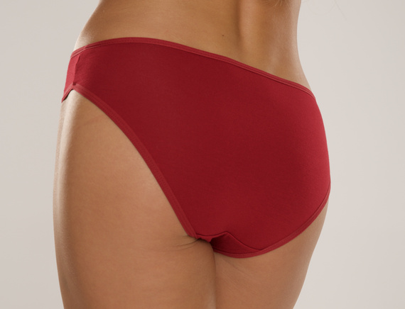 004 Limited Mutandine da donna De Lafense - classiche, vita bassa, viscosa - bordeaux