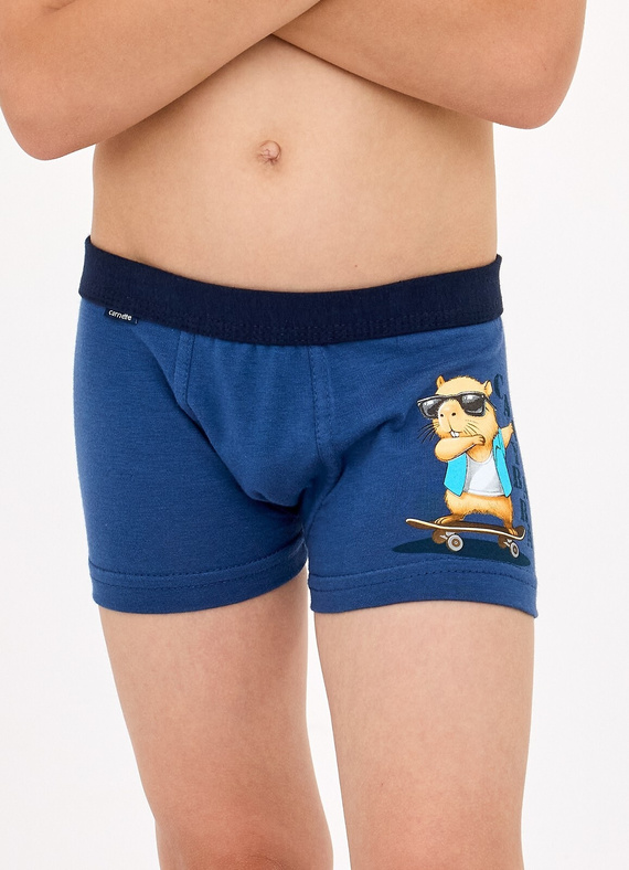 Boxer bambino in cotone Capybara 2 700/150, 701/150 denim - confortevole e traspirante