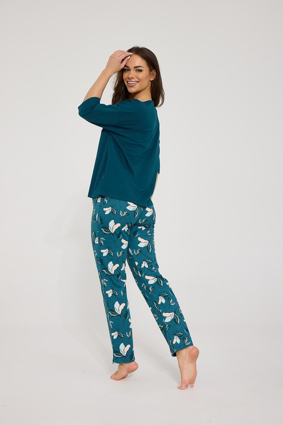 Pigiama donna Cornette Bridget 1109/510 verde 100% cotone lunga