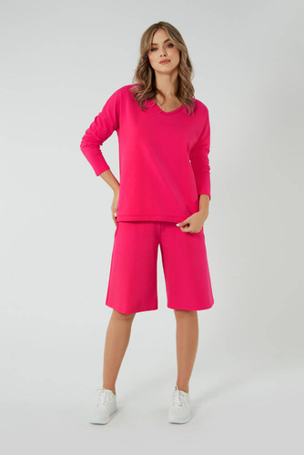 Madri 1/2 culottes pantaloncini da donna Moda italiana - fucsia