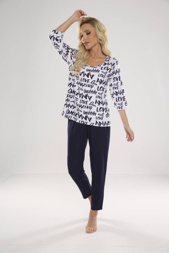 632 Pigiama da donna Amazing Forex - bianco-verde