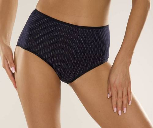 018 Slip alto Sara De lafense - blu navy a pois