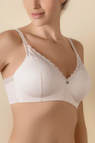 Selene Mireia Reggiseno Imbottito Senza Ferretto Comfort e Pizzo rosa