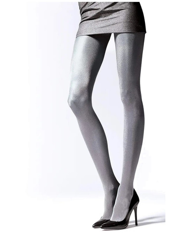 Knittex Brilliance collant 12161 50 den argento- lucentezza metallica, microfibra