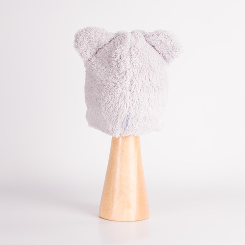 228265 Nicol FARMA Cappellino neonato orsetto grigio con paraorecchie in cotone
