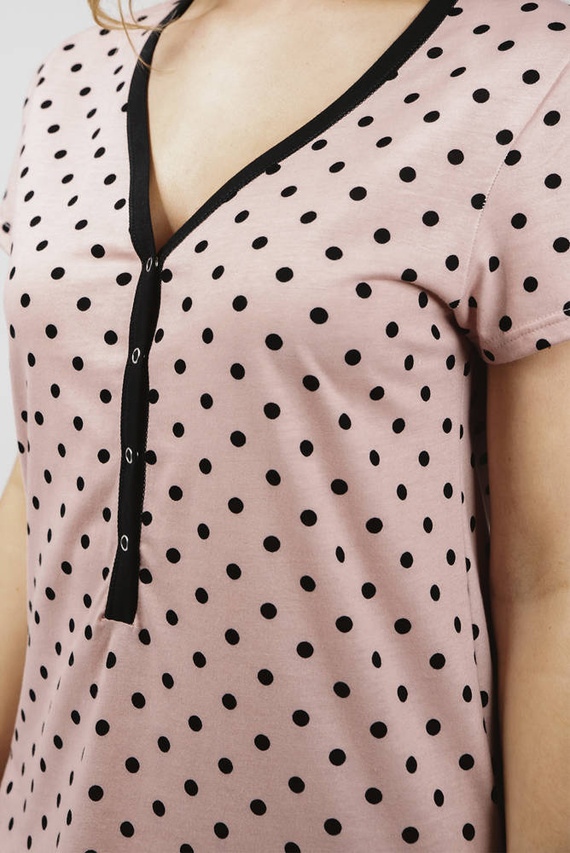 Camicia da notte a maniche corte Buscato Moda italiana - stampa