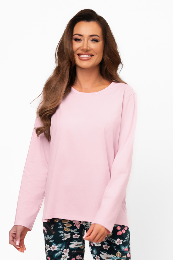 Pigiama da donna in cotone Marisal - manica lunga, pantaloni lunghi Moda italiana