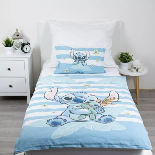 Jerry Fabrics Parure Letto in Cotone Lilo & Stitch Tropical Hugs 100x135 40x60