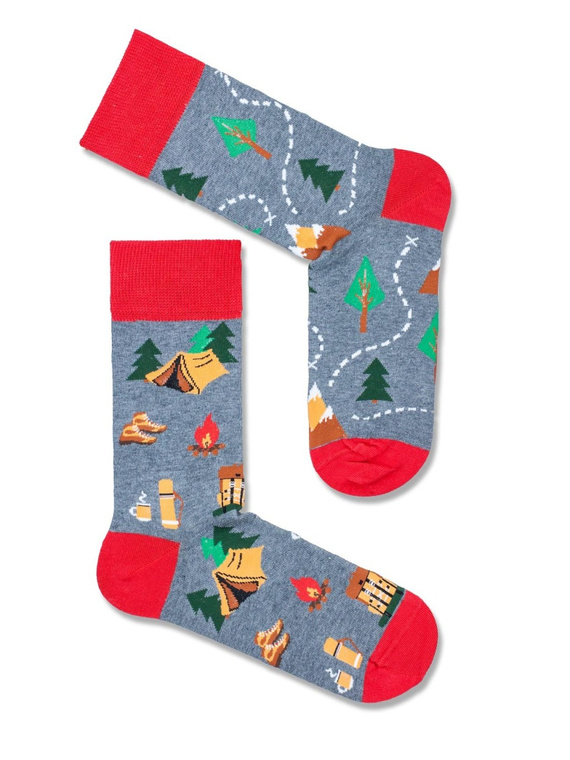 0125.053 Trekking - calze da uomo Milena con motivi colorati, Melange