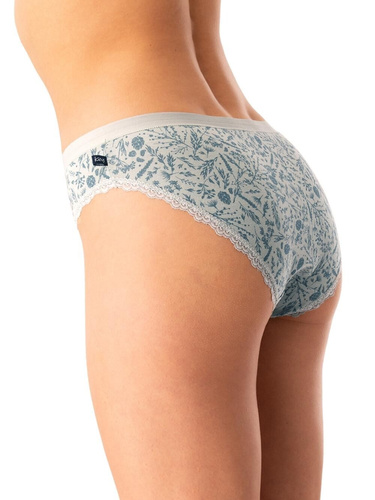 Mutandine da donna LPR 830 Key verde menta - cotone, confezione da 2 pezzi in scatola, comode e classiche