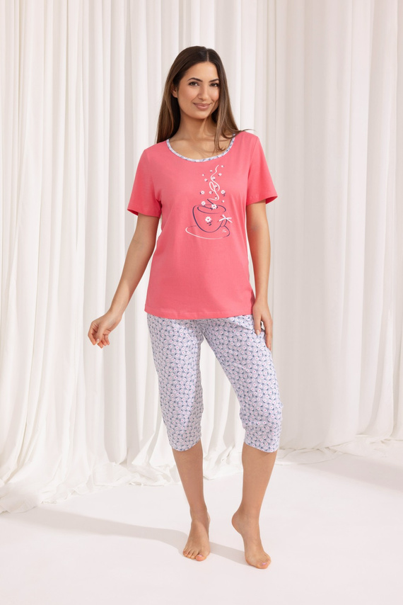 685 Pigiama da donna Regina - corallo