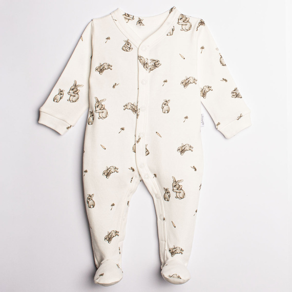 221031 Tutina neonato Nicol cotone 100% fiori con piedini