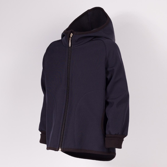 229004 Nicol Giacca softshell bambino con pile, cappuccio, riflettente - blu scuro