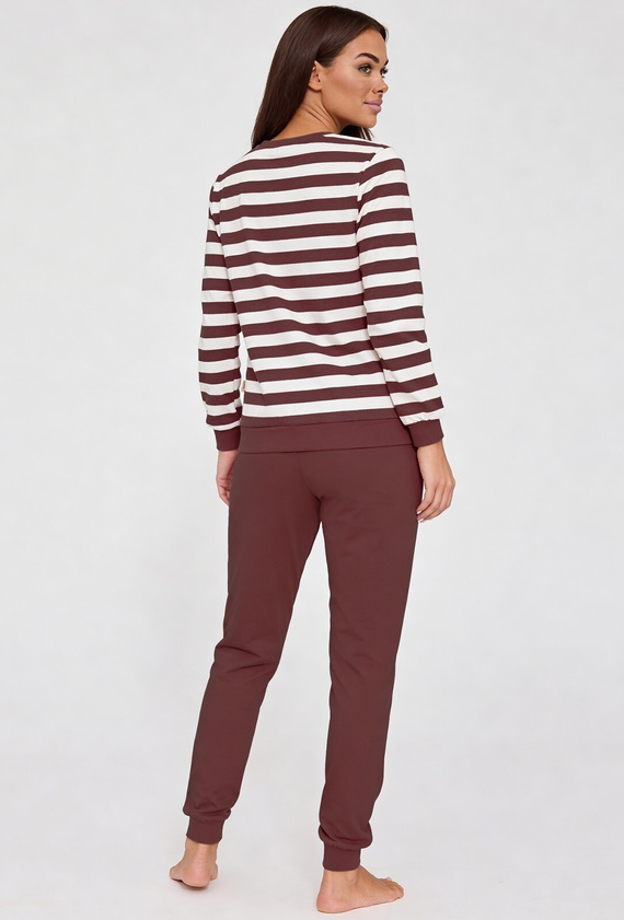 Pigiama donna Cornette Molly 635/475 marrone – 100% cotone comfort