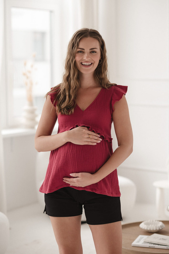 Milky Butterfly Camicetta per la gravidanza e l'allattamento - comfort e stile Milk&Love lampone