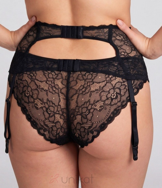 Unikat Sedina Slip Donna Neri in Pizzo Trasparenti