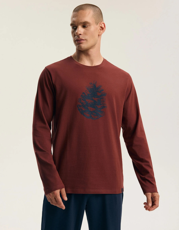 Henderson Core Fall 45494 Pigiama Uomo 100% Cotone Lunga Maroon