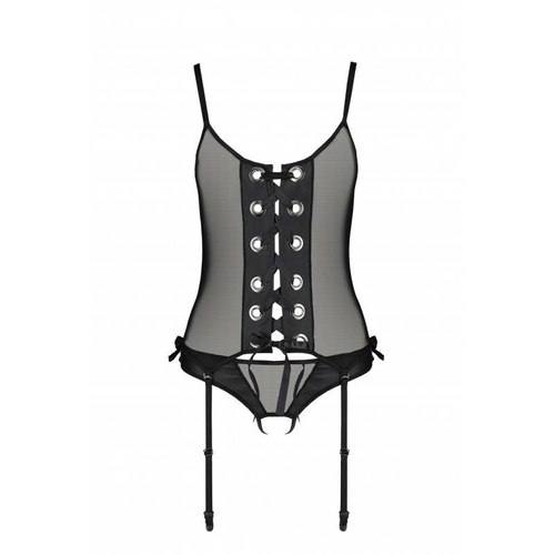 Corsetto da donna Nessy Corset Passion nero