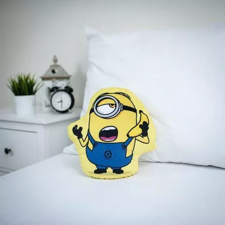 Cuscino Minionek Banana Calling JF24 35x33 giallo peluche