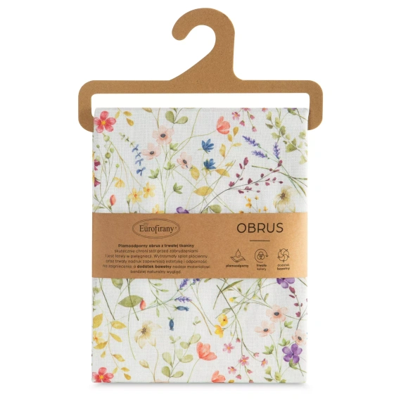 Tovaglia ANNA Eurofirany antimacchia bianco-viola fiori