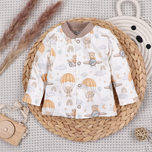 ABN-5510 Caftano bambino Sky Journey Nini - cotone biologico, chiusura con bottoni a pressione