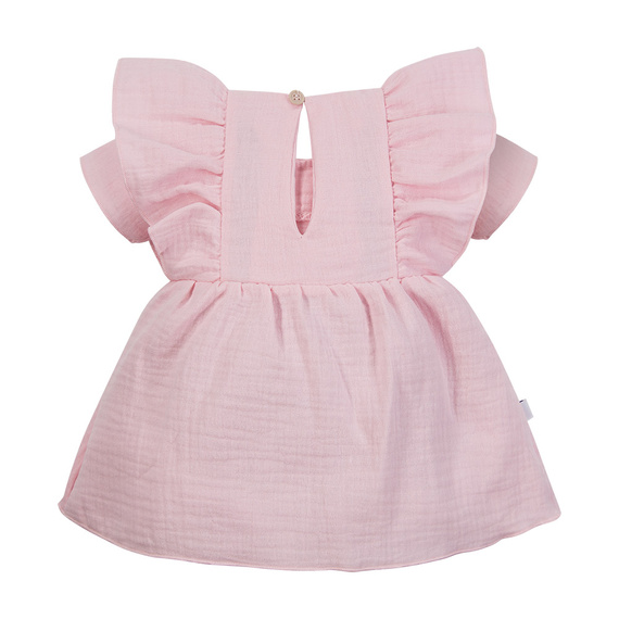 Abito per bambina in mussola rosa Cherry Eevi – leggero, elegante, 100% cotone