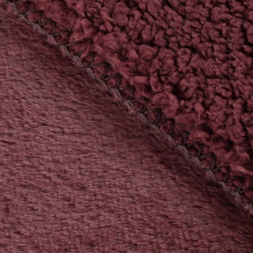 Narzuta decorativa Nina Eurofirany bordeaux 170x210 pelliccia morbida 240 g/m²