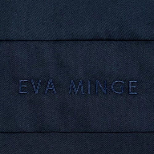 1F Elegante biancheria da letto in raso Eva Minge Eurofirany blu navy | macrosatin 100% cotone