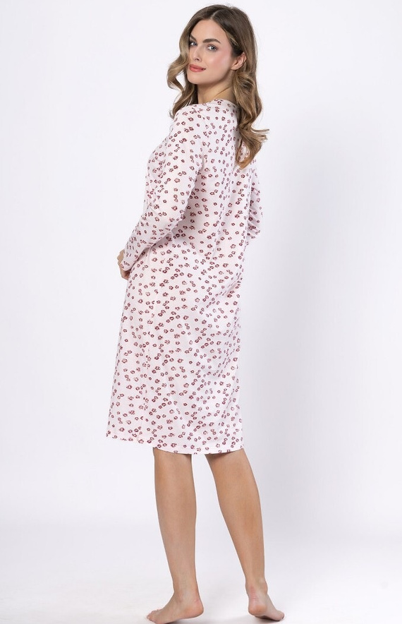 Camicia da notte Laveza Gelasia 1625 - cotone, rosa chiaro, manica lunga