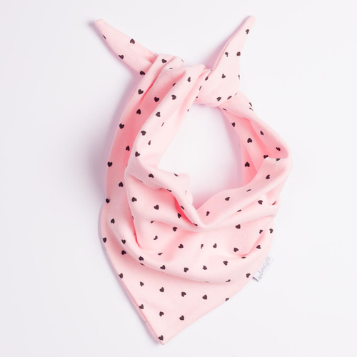 Foulard per bambina Nicol Tosia 225077 100% cotone rosa con cuoricini