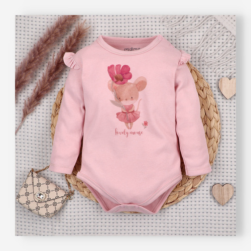 Body Nini 100% Little Mouse cotone biologico, prodotto in Polonia