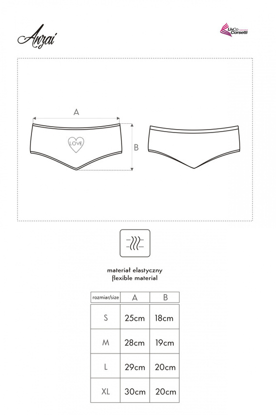 Anzai Mutandine donna LivCo Corsetti Fashion nero