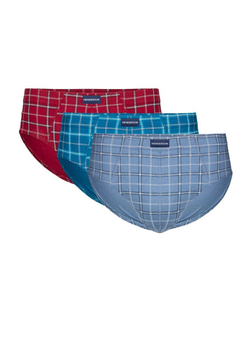 Slip da uomo Henderson 1446 K703 3 pezzi 100% cotone jeans grigio bordeaux