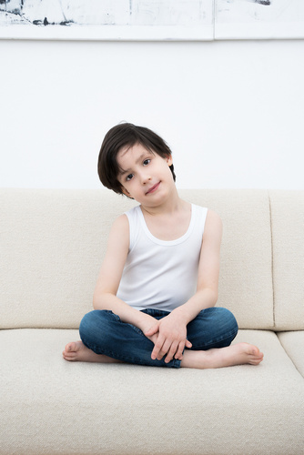 Gilet Tomi per ragazzi, spalla larga Moda Italiana - bianco