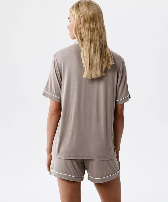Pigiama donna Atlantic NLP-496 in modal con bottoni e shorts comfort