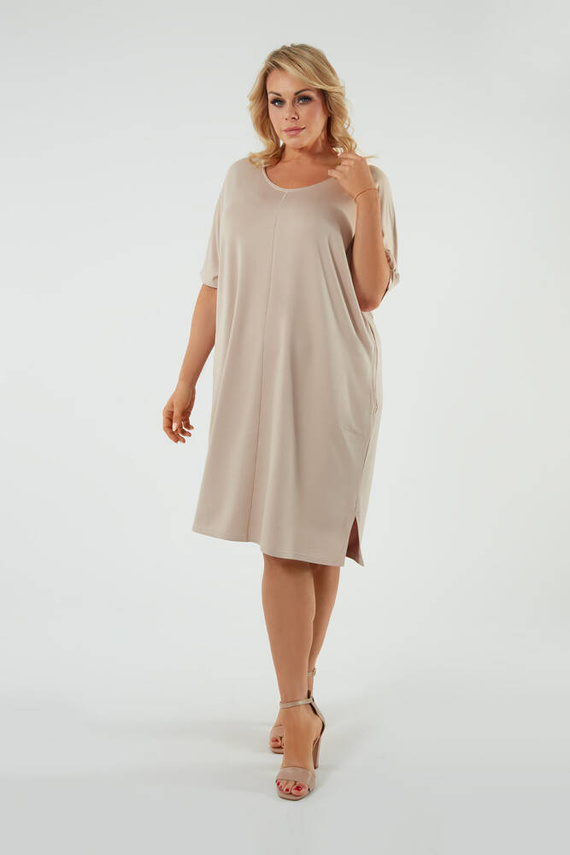 Tunica a maniche corte da donna Soler Moda Italiana - beige