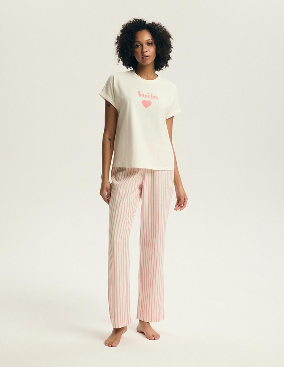 Pigiama donna Henderson Darlan 43707 – cotone, pantaloni lunghi, stampa