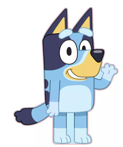 Cuscino per cani Bluey 33x25 blu coccoloso Jerry Fabrics blu