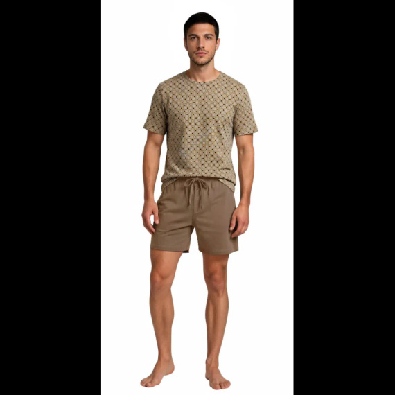 Sesto Senso 2723/02 Latte Pigiama Uomo Corto in Cotone 100% Cotone