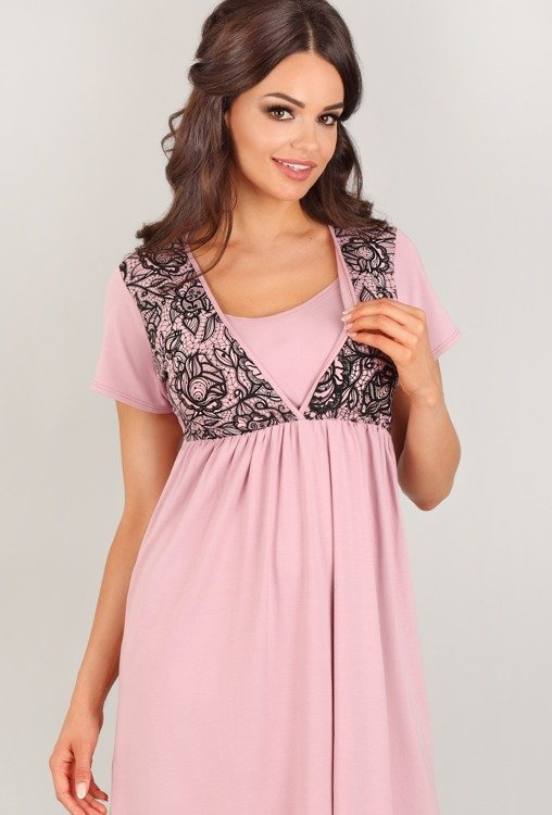 3006 MK Camicia da notte per maternità e allattamento Lupoline