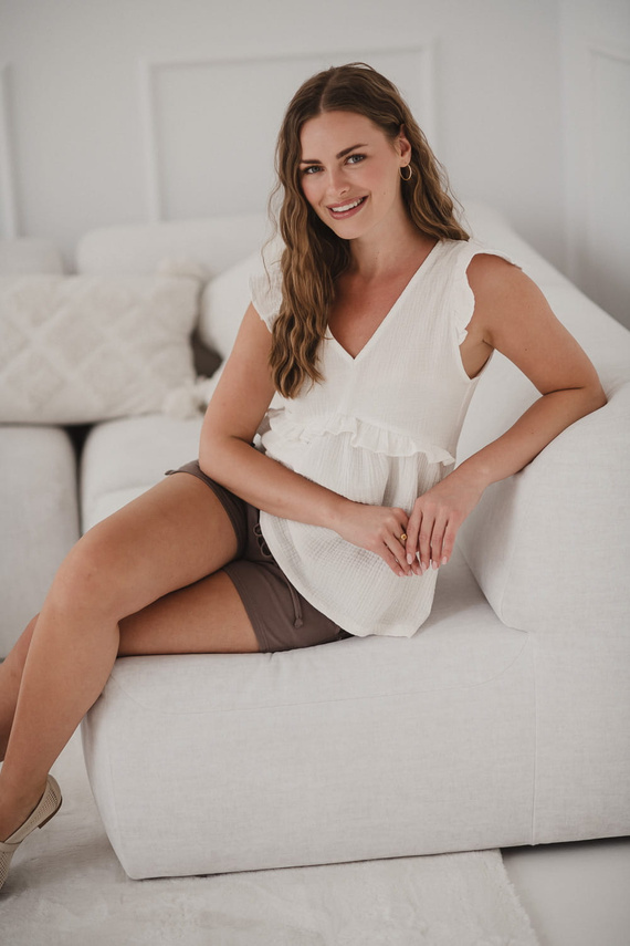 Milky Butterfly Camicetta maternità e allattamento - comfort e stile Milk&Love crema