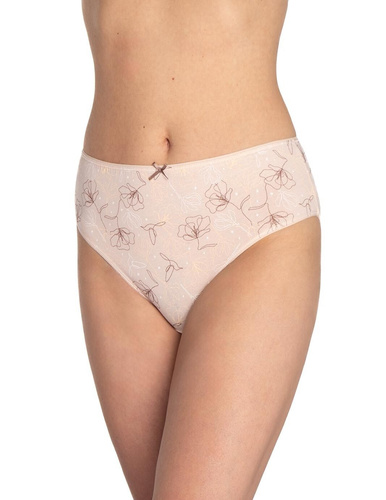Mutandine da donna L-120BI-93 Lama rosa-grigio-cotone, confezione da 3, comode e classiche