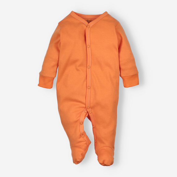 Pigiama intero neonato NINI ABN-3964 arancione 100% cotone organico