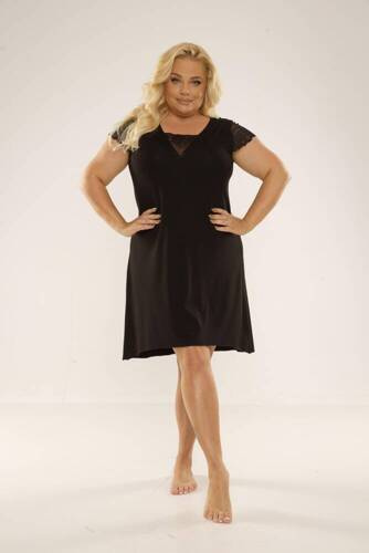 340 Fanny Camicia da notte Plus Size Forex - Nero