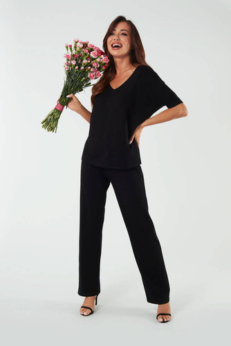 Soler Pantaloni lunghi donna Moda italiana - nero